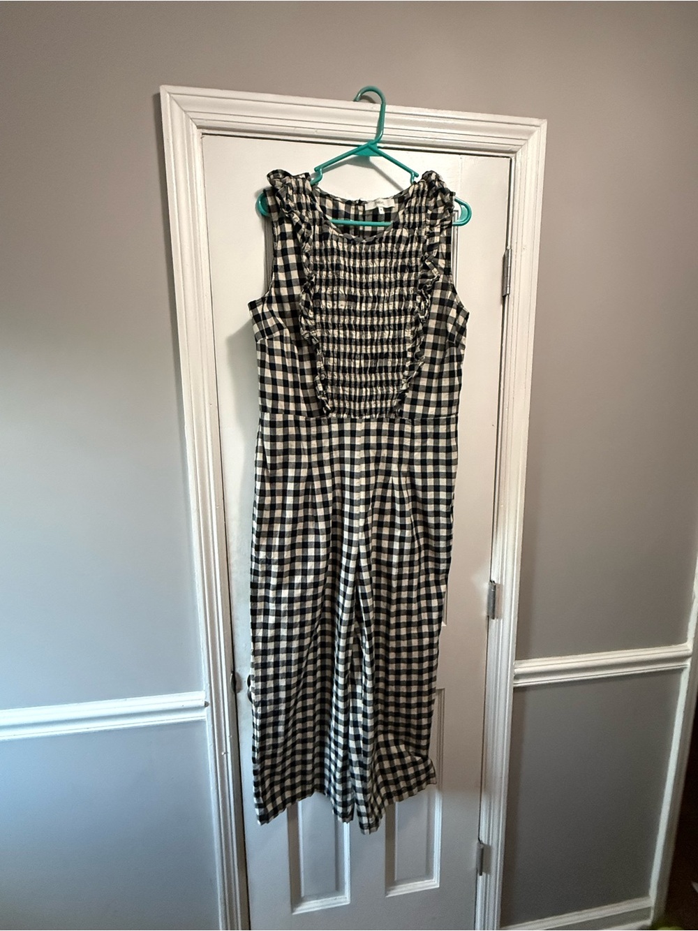 next Black and White Gingham Sleeveless Romper